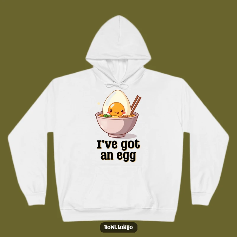 Funny Ramen Hoodie - Cozy Kawaii Egg Friend Character Sweatshirt