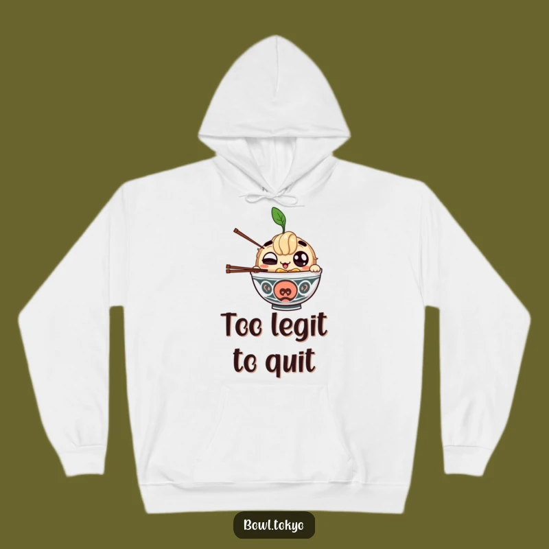 Funny Winking Ramen Hoodie - Juggling Chopsticks Noodle Bowl Sweatshirt