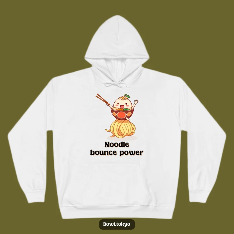 Funny Bouncing Ramen Hoodie - Giant Noodle Noodle Bowl Sweatshirt