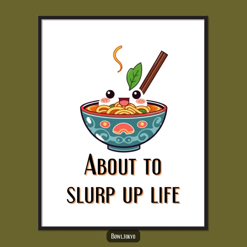 Free Printable Wall Art: Determined Ramen Bowl Decor for a Motivating Downloadable Gift!