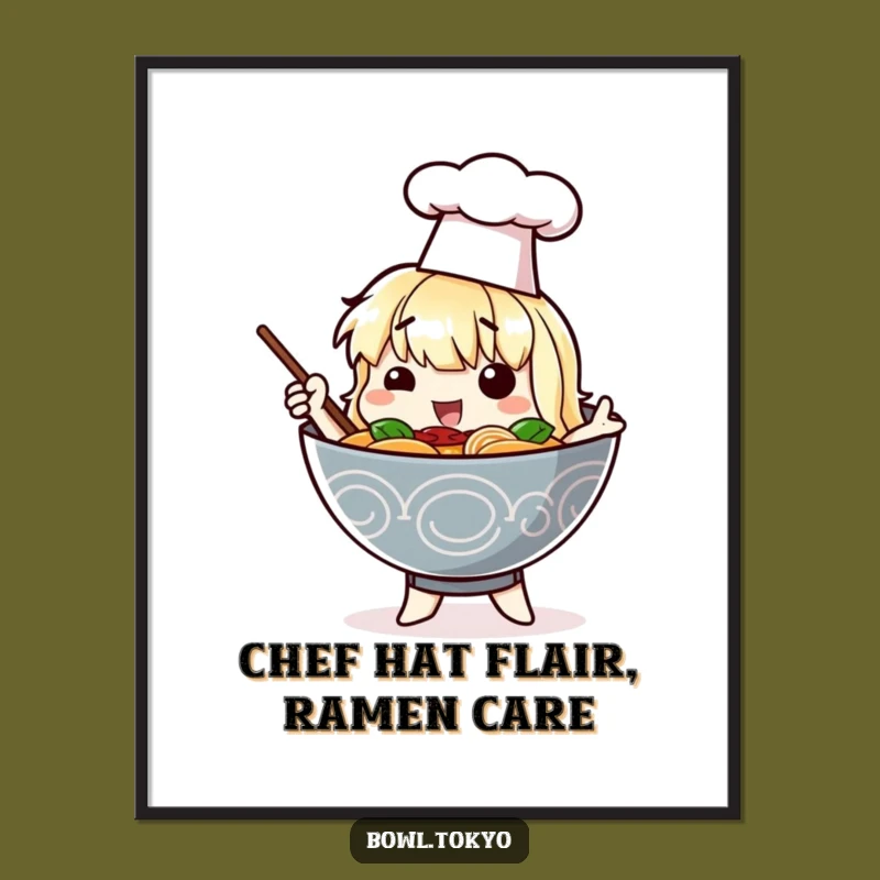 Funny Chef Ramen Art Free Printable: Dramatic Pose Downloadable!