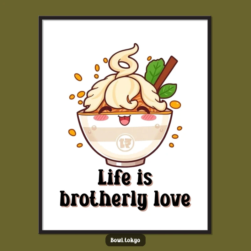 Free Printable Wall Art: Cheerful Ramen Bowl Bursting with Flavorful Fun