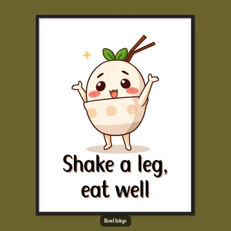 Free Printable Wall Art: Dancing Ramen Bowl Decor for a Playful Downloadable Gift!