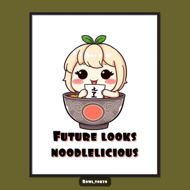 Funny Free Printable Ramen Wall Art: Fortune Teller Fun! Humorous Downloadable Decor