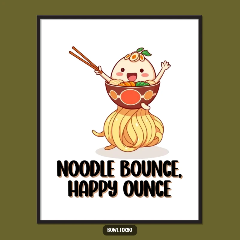 Funny Ramen Noodle Bounce Art Free Printable: Playful Vibes Downloadable!