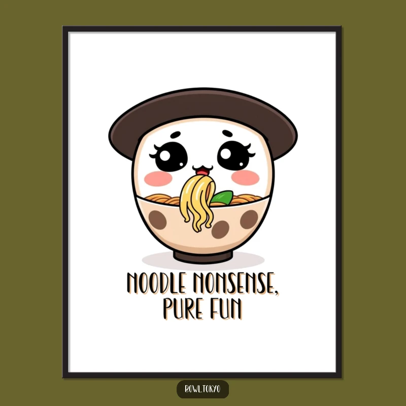 Free Printable Wall Art: Silly Ramen Noodle Bubble Fun and Whimsy