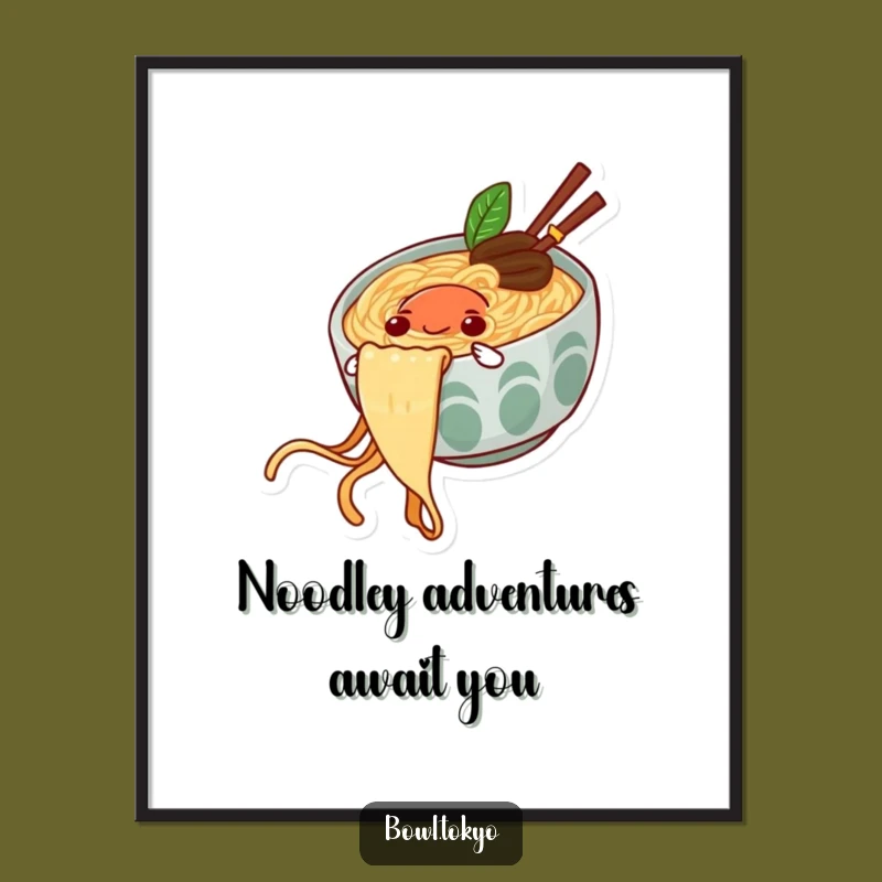 Funny Free Printable Wall Art: Ramen Noodle Slide - Downloadable Decor