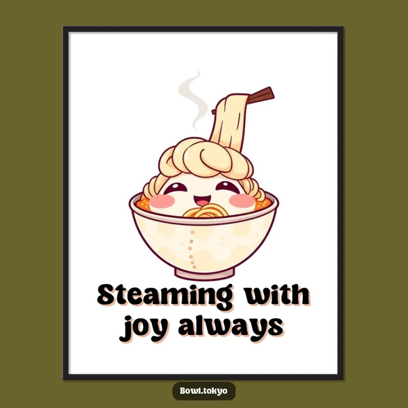 Free Printable Wall Art: Laughing Ramen Steam - Humorous Decor!