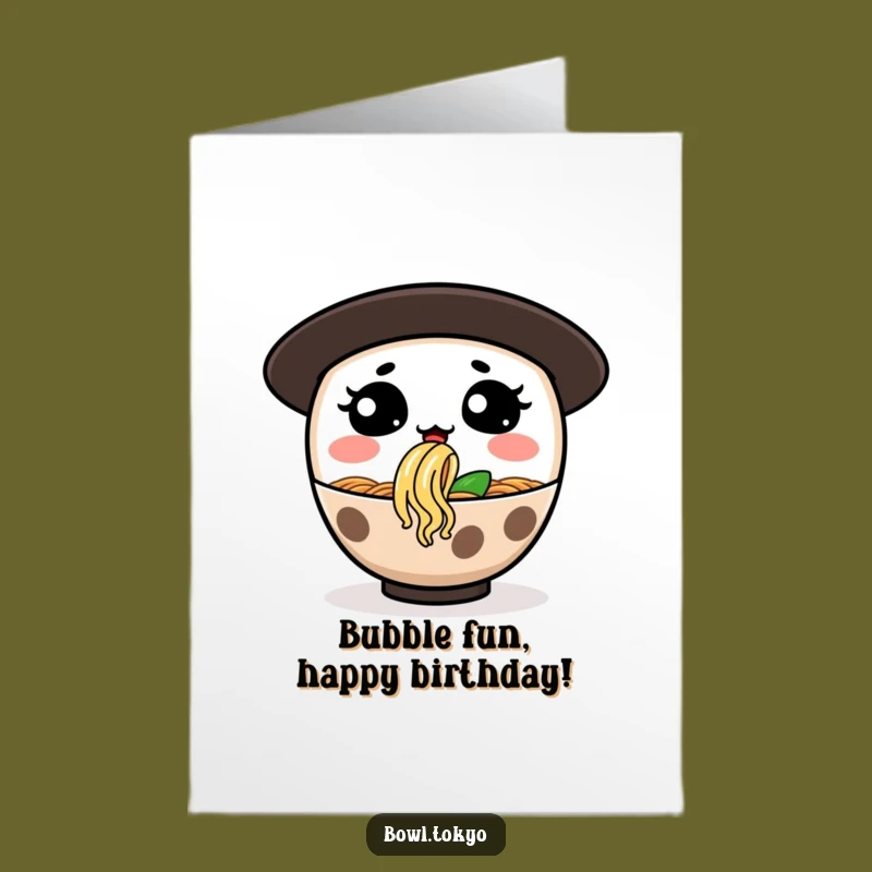 Free Printable Birthday Card: Silly Ramen Noodle Bubble for Birthday Fun!