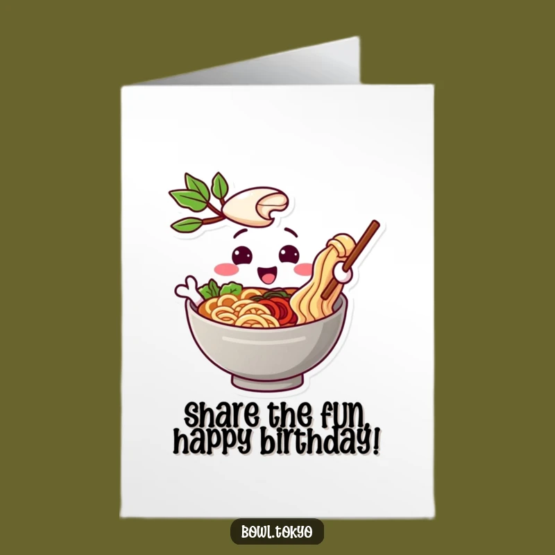 Free Printable Birthday Card: Noodle Offer Ramen - Fun Download!
