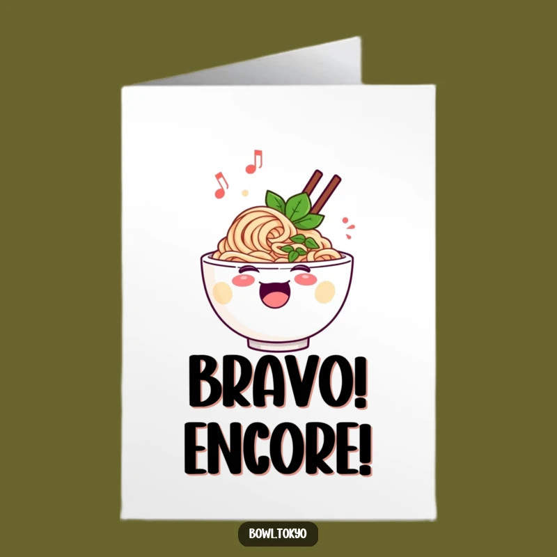 Happy Free Printable Ramen Congrats Card: Singing Noodle Bowl, Joyful Downloadable Celebration