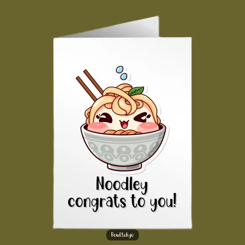 Free Printable Congrats Card: Kawaii Ramen Splash - Fun Downloadable Celebration