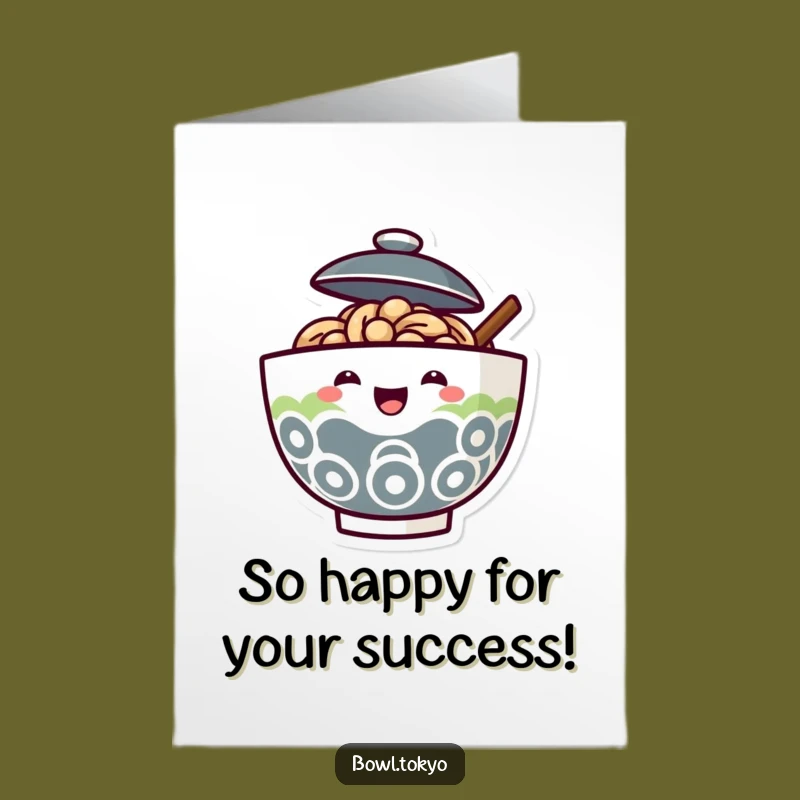 Free Printable Ramen Congrats Card: Joyful Noodle Peek Winner Funny Downloadable Gift