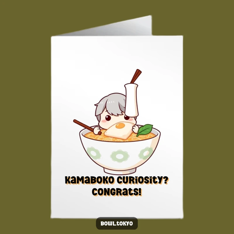 Free Printable Ramen Congrats Card - Kamaboko Surprise Downloadable Gift