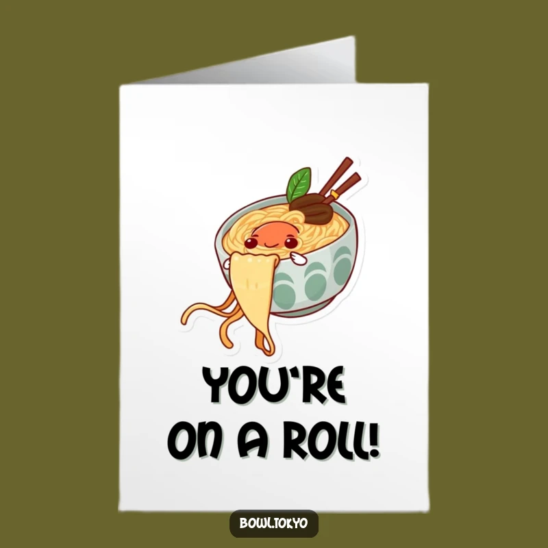 Free Printable Congrats Card: Ramen Noodle Slide - Humorous Downloadable Gift