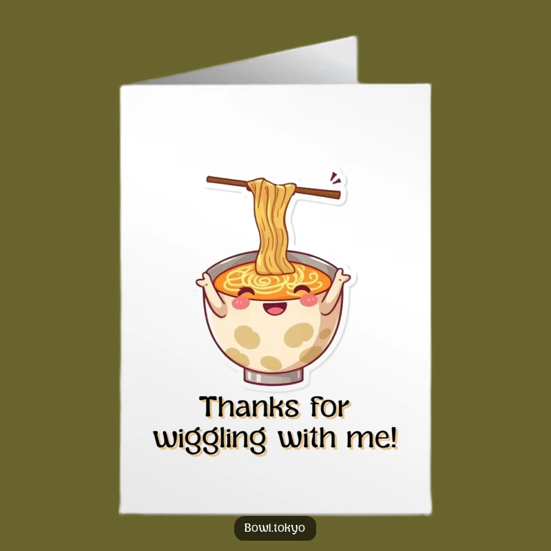 Free Printable Thank You Card: Wiggling Chopsticks - Funny Downloadable Gift