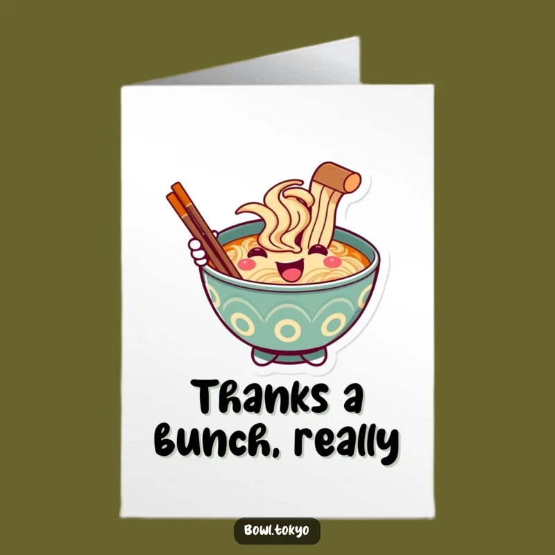 Free Printable Thank You Ramen Card: Chopstick Thanks - Funny Downloadable Gift!