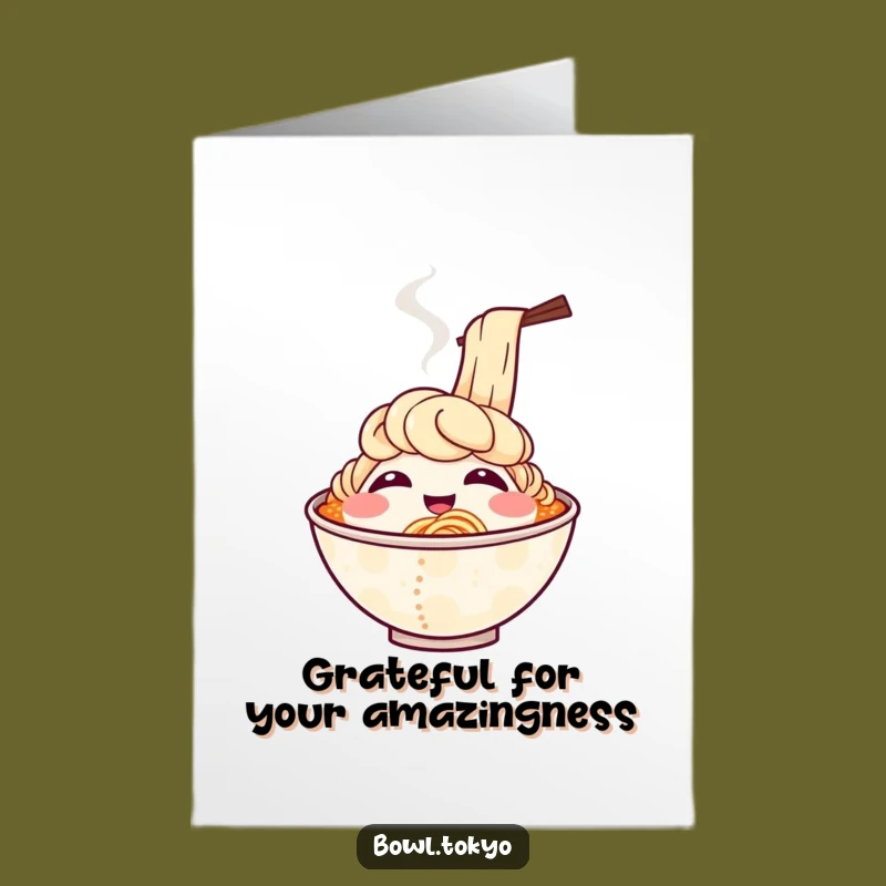 Free Printable Thanks Card: Cheerful Ramen - Gratitude Download!