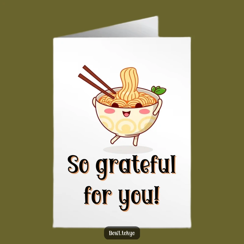 Jigging Free Printable Thank You Card: Playful Ramen, Fun Downloadable Appreciation