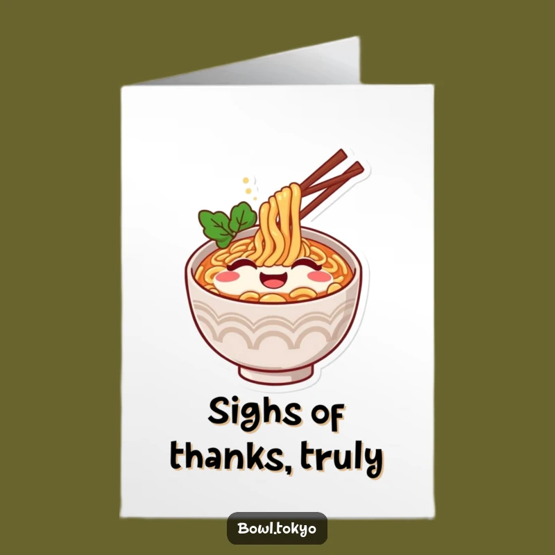 Free Printable Ramen Thank You Card - Contented Gratitude Downloadable Gift