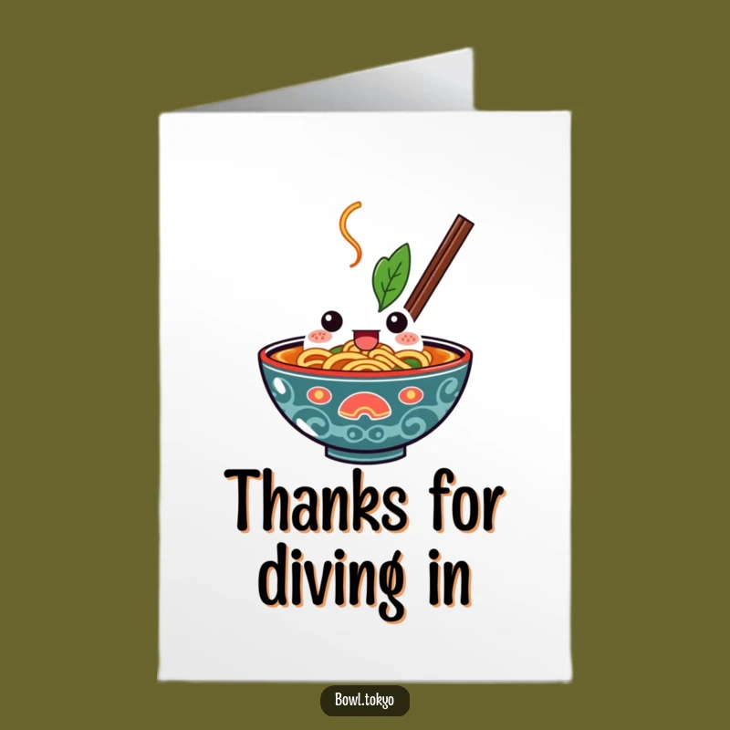 Free Printable Thank You Card: Determined Ramen Bowl for a Grateful Downloadable Gift!