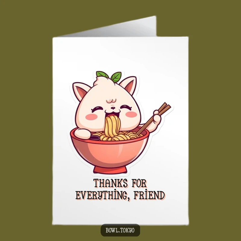 Free Printable Thanks Card: Giddy Ramen Bowl - Gratitude Download!