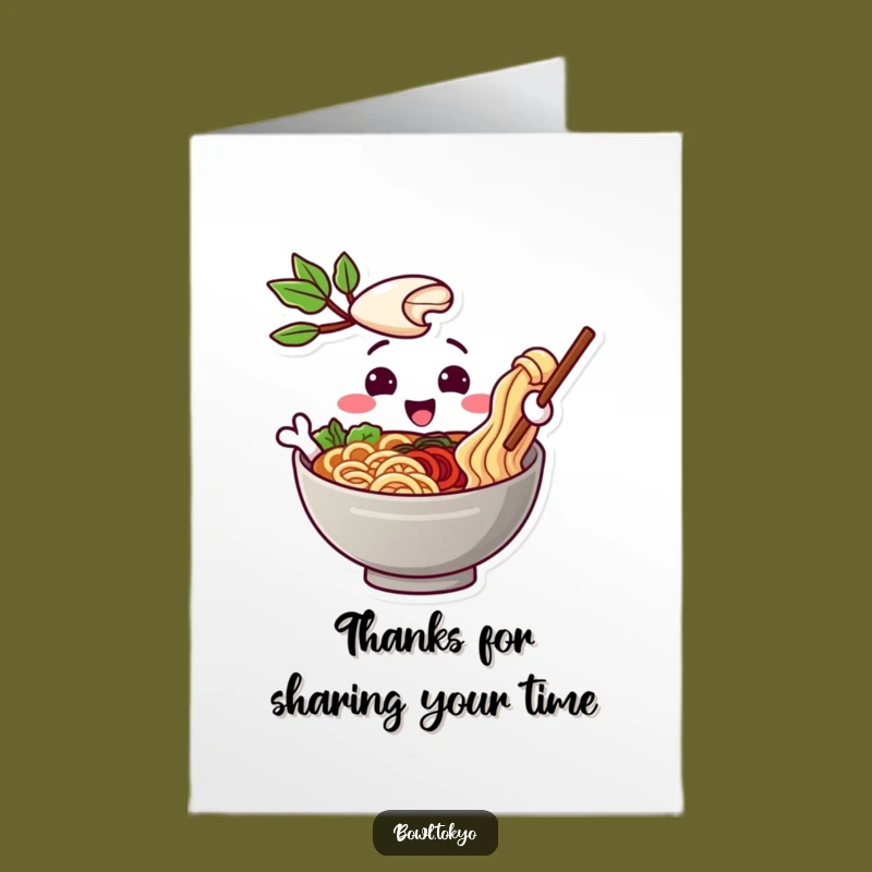 Free Printable Thanks Card: Noodle Gift Ramen - Gratitude!