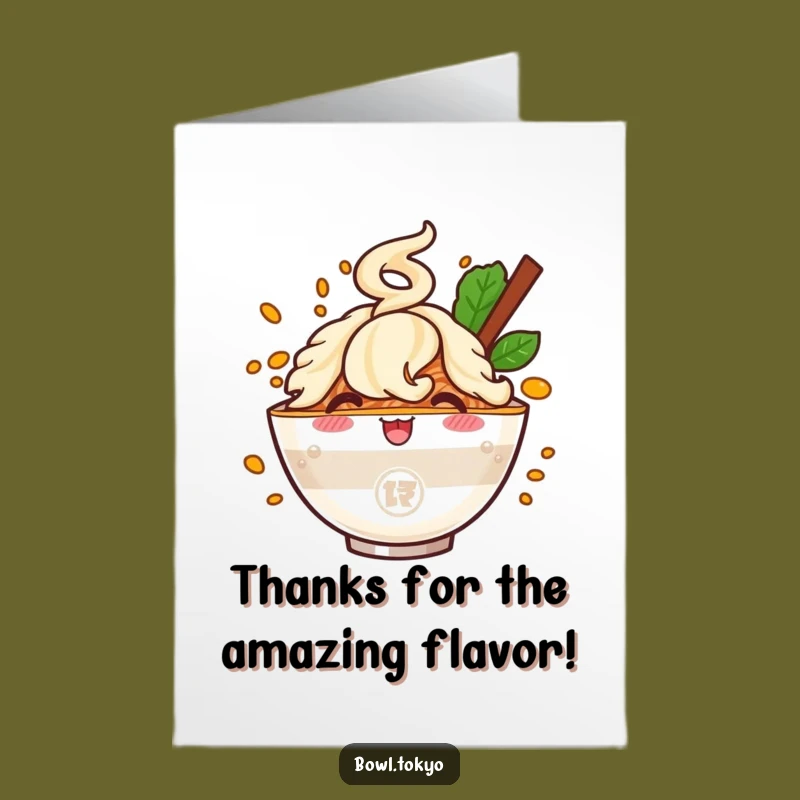 Free Printable Thank You Card: Flavorful Ramen Bowl Expressing Gratitude Delightfully