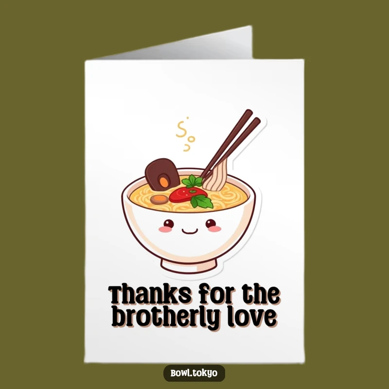 Free Printable Thank You Card: Happy Ramen Bowl for a Heartfelt Downloadable Gift!