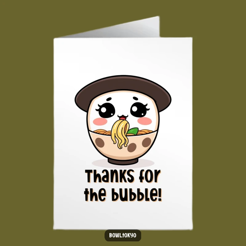 Free Printable Thank You Card: Silly Ramen Noodle Bubble of Gratitude