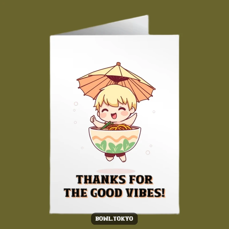 Free Printable Ramen Thank You Card: Misty Thanks! Funny Downloadable Note