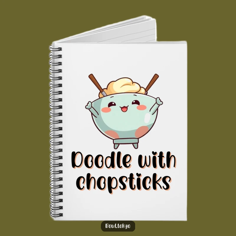 Funny Bowl & Chopsticks Notebook: Dynamic Posing Journal, Perfect Funny Gift for Writers
