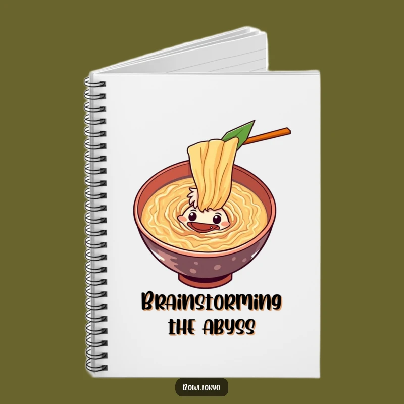 Funny Curious Ramen Vortex Notebook: Jot Down Flavorful Mysteries