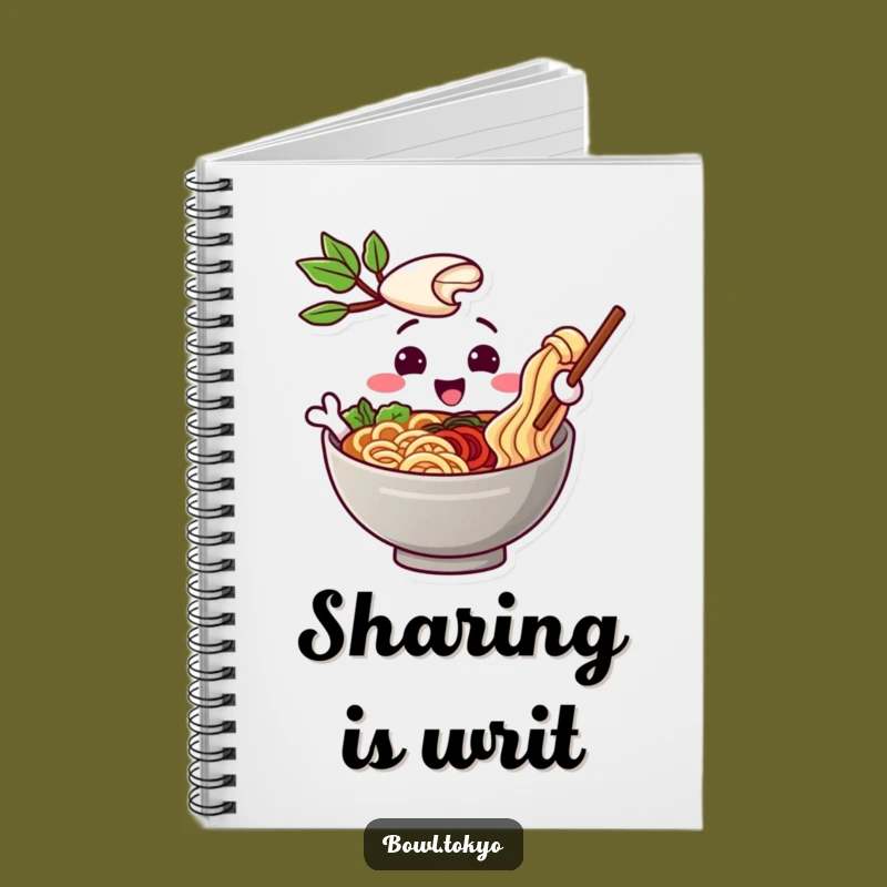Funny Friendly Ramen Notebook - Jot Down Ideas with a Smile!