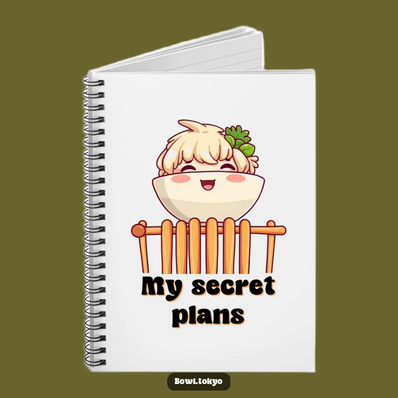 Funny Ramen Chopstick Peek Notebook: Joyful Character Journal