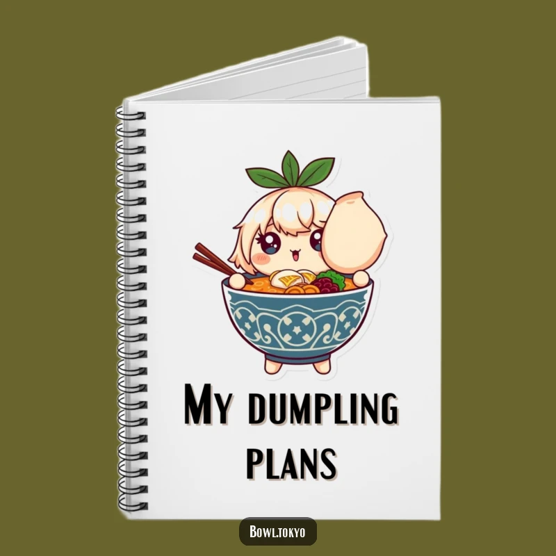 Funny Ramen Dumpling Delight Notebook: Sparkling Character Journal