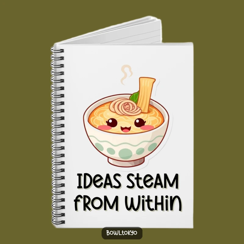 Funny Journal Ramen Bowl Notebook: Cute Noodle Character Happy Notes Gift