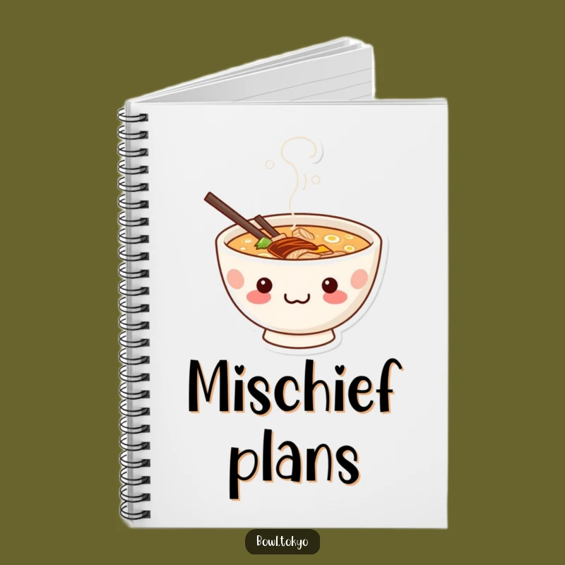 Funny Mischievous Ramen Notebook: Kawaii Grin Diary, Perfect Writer Gift