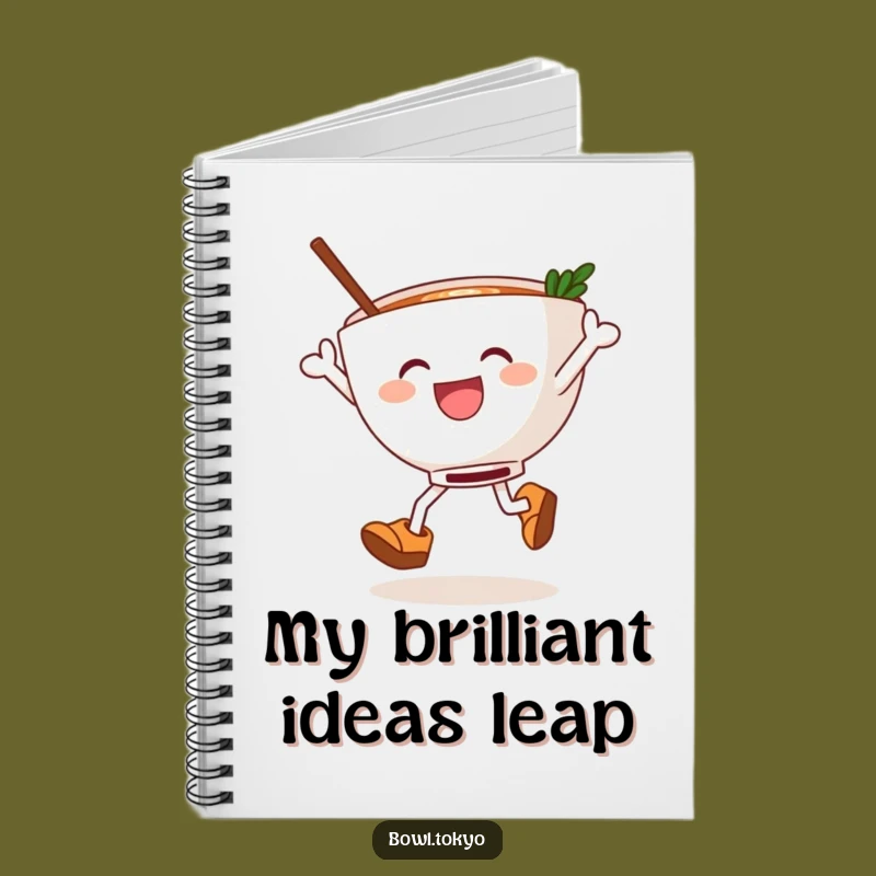 Funny Ramen Clog Dancer Notebook, Joyful Noodle Bowl Journal for Creative Ideas and Hilarious Gift Notes