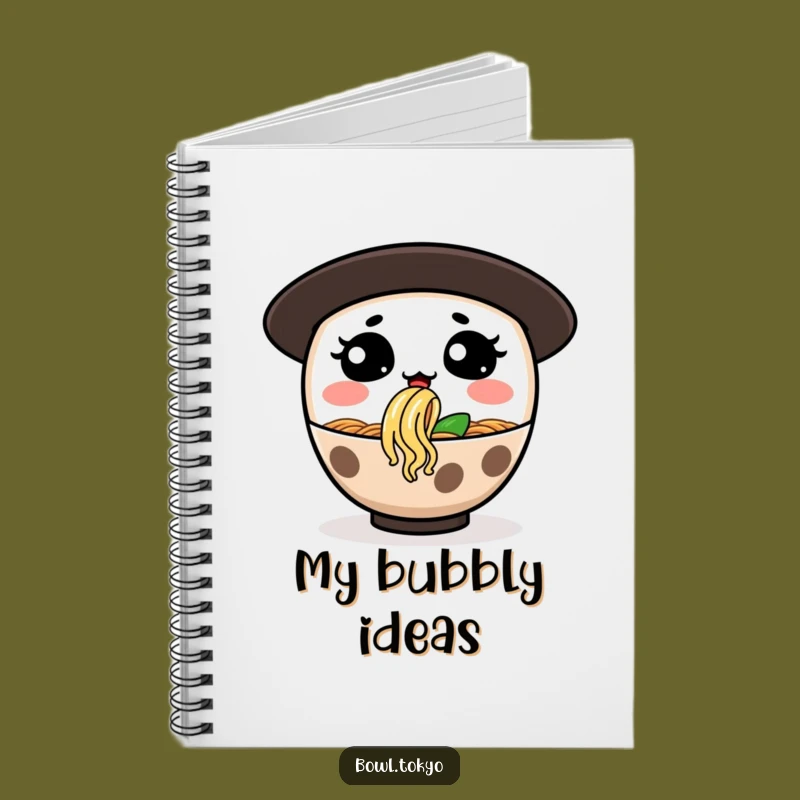Funny Ramen Noodle Bubble Notebook: Silly Character Journal