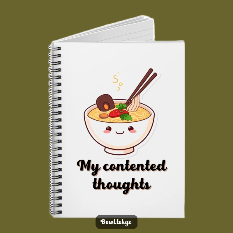 Funny Happy Ramen Bowl Notebook: Jot Down Happy Thoughts with this Smiling Noodle Journal