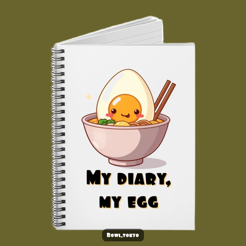 Funny Ramen Notebook - Jot Down Fun with Kawaii Egg
