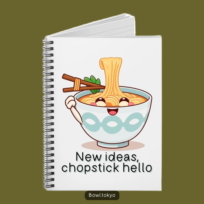 Funny Idea Ramen Bowl Notebook: Noodle Character Greeting Journal Gift