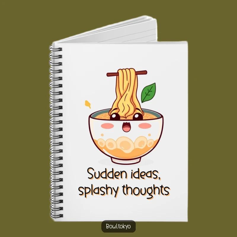 Funny Idea Ramen Bowl Notebook: Noodle Splash Surprise Journal Gift
