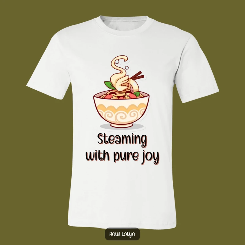 Funny Giggling Ramen Bowl T-Shirt: Wear Your Happiness with This Humorous Tee