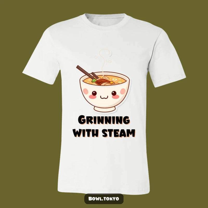Funny Mischievous Ramen Tee: Kawaii Peeking Character T-Shirt, Gift