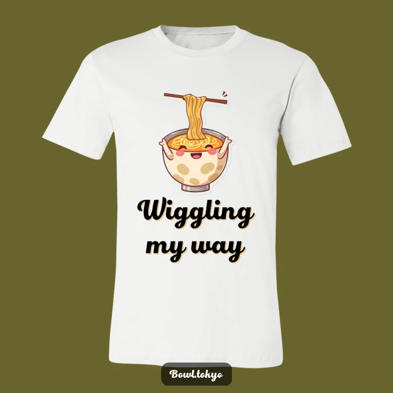 Funny Ramen Gesturing T-Shirt: Wiggling Chopsticks Tee, Great Funny Gift for Fun Lovers