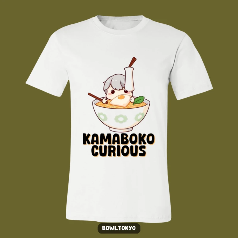 Funny Ramen Kamaboko Explorer T-Shirt: Quirky Tee for Curious Foodies