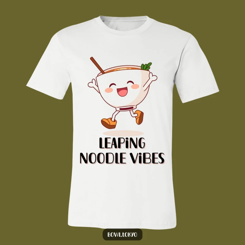 Funny Ramen Clog Dancer T-Shirt, Joyful Noodle Bowl Tee for Festive Foodie Fun and Gifts