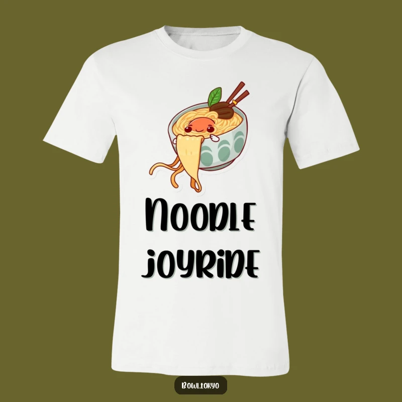 Funny Ramen Slide T-Shirt: Joyful Noodle Rider Tee, Great Funny Gift for Fun Seekers